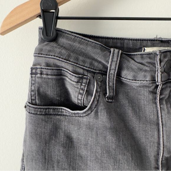 Madewell Curvy High-Rise Skinny Jeans Gray distressed button zip pockets stretch - Picture 7 of 13